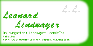 leonard lindmayer business card